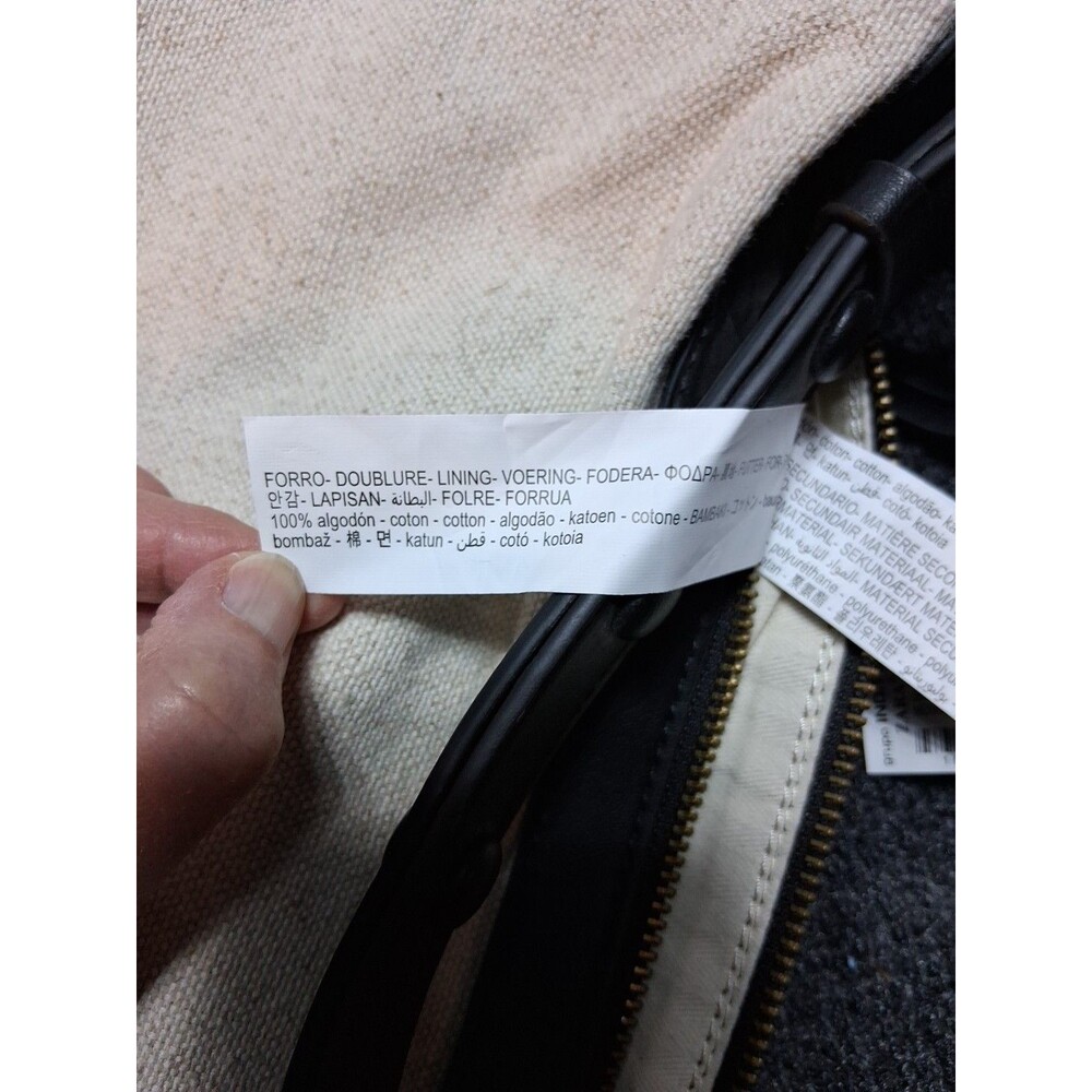 Zara Contrast Oval Shoulder Bag Ecru Black Strap Minimalist Classic - Picture 10 of 16
